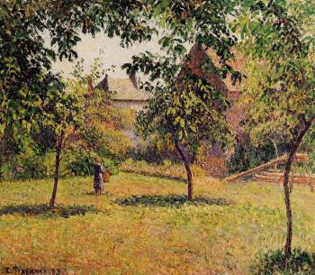 Camille Pissarro : The Barn, Morning, Eragny